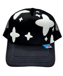 Alternative view of Black Star Puffy Hat